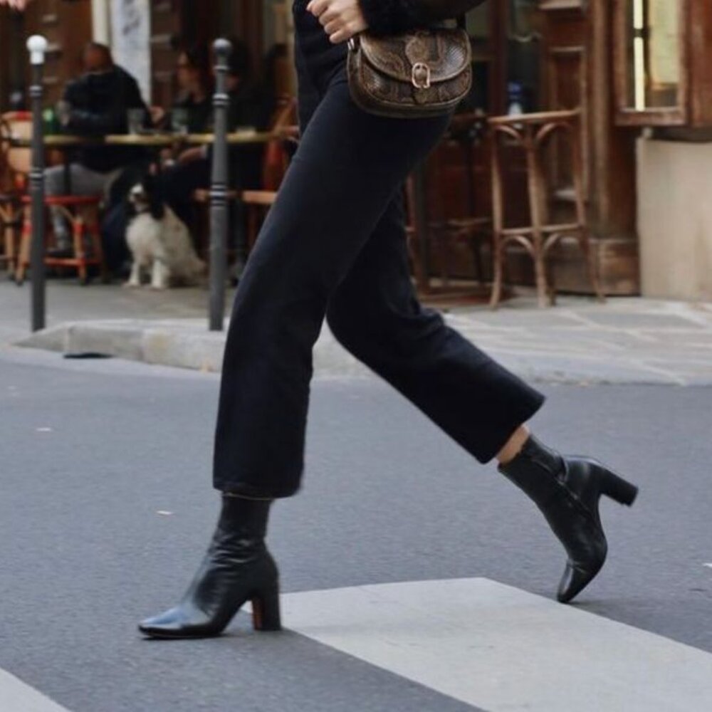 Cole Haan Leather Heeled Ankle Boots Black Size 9